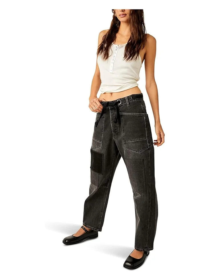 Женские брюки Free People Moxie Low Slung Pull-On Barrel, Night Hawk 2 — 4