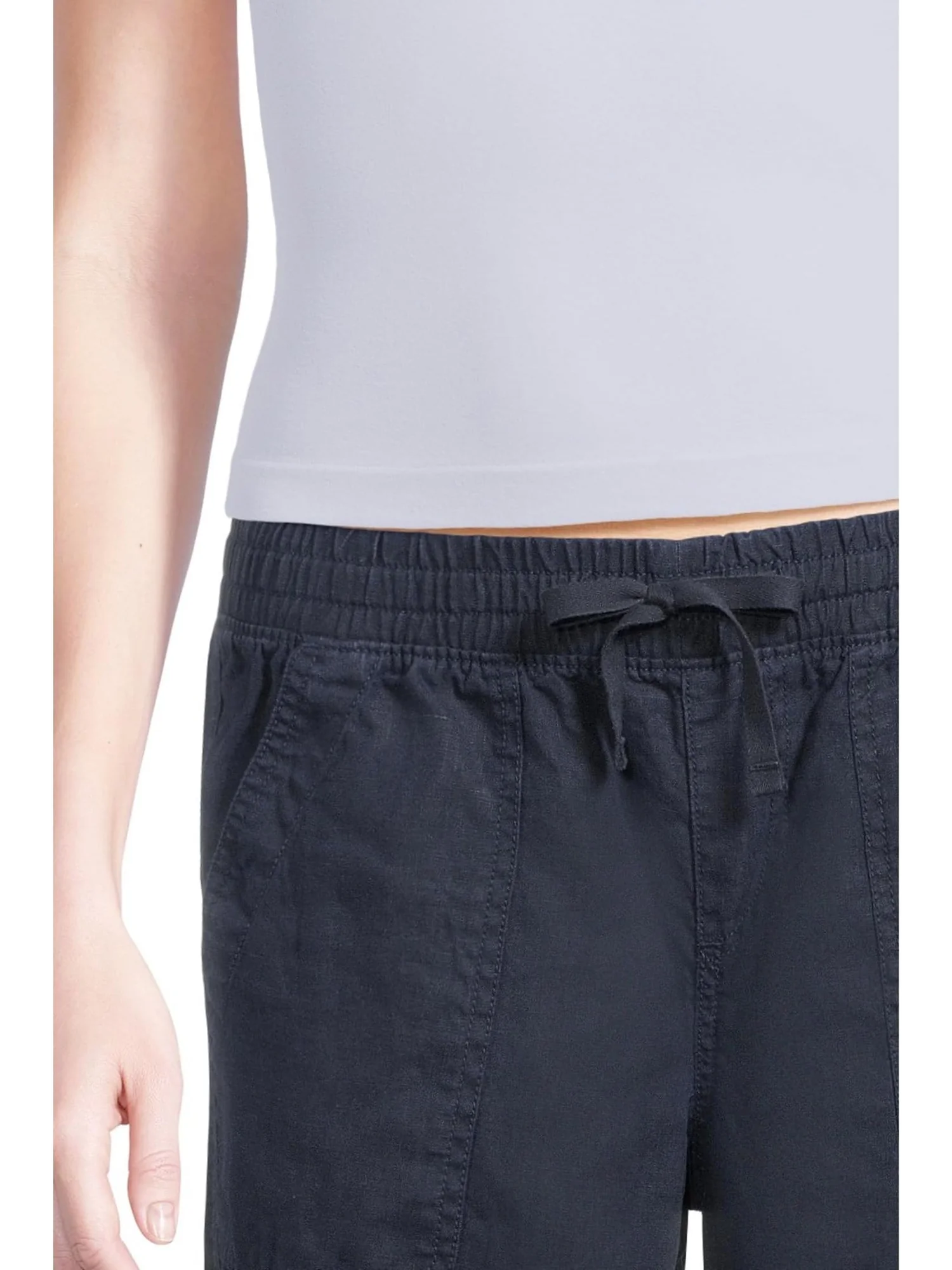 Джинсы L.L.Bean Women's Premium Linen Breezy Mid-Rise Wide Leg Utility Pull-On Pants — 4