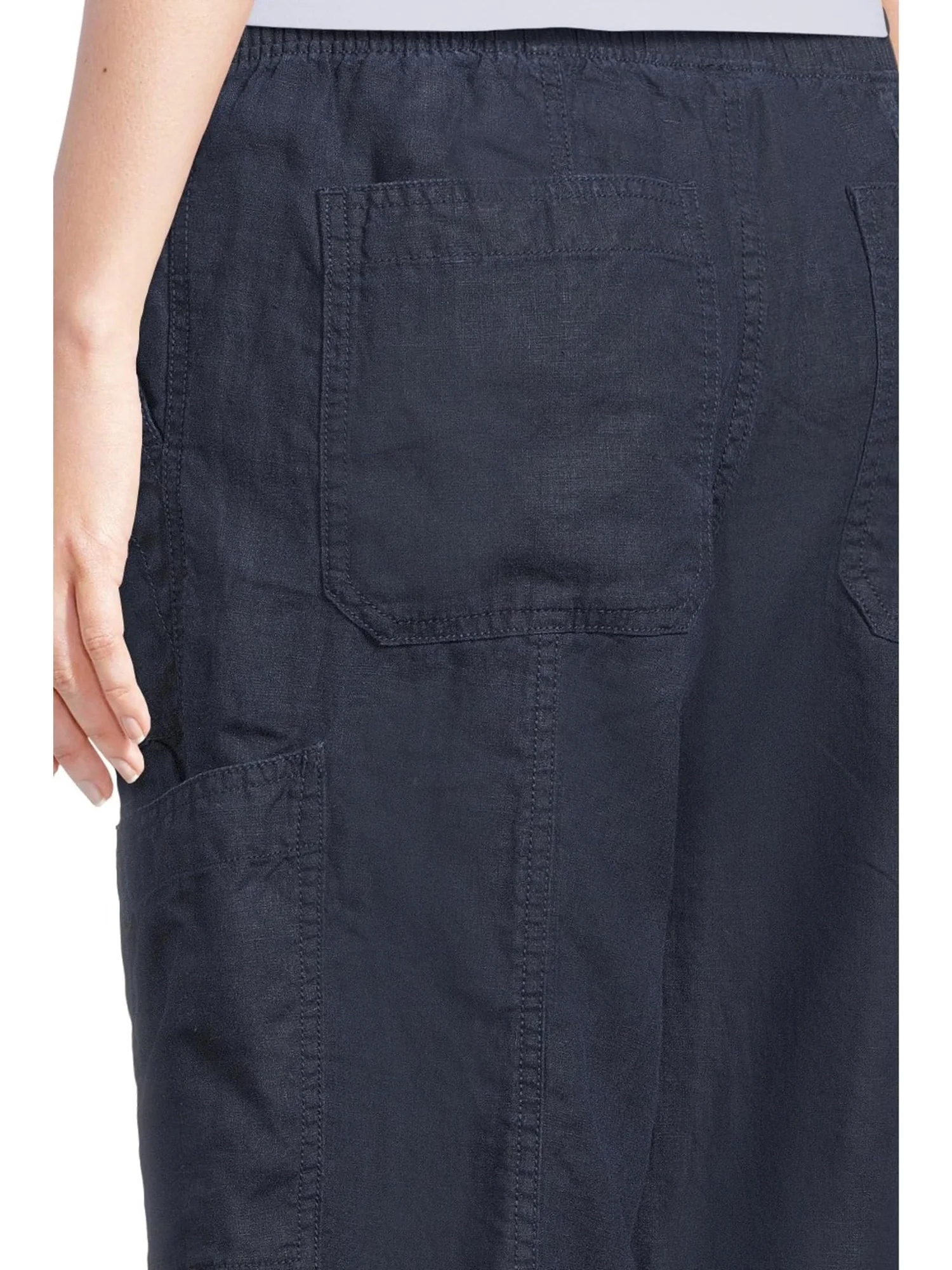 Джинсы L.L.Bean Women's Premium Linen Breezy Mid-Rise Wide Leg Utility Pull-On Pants — 5