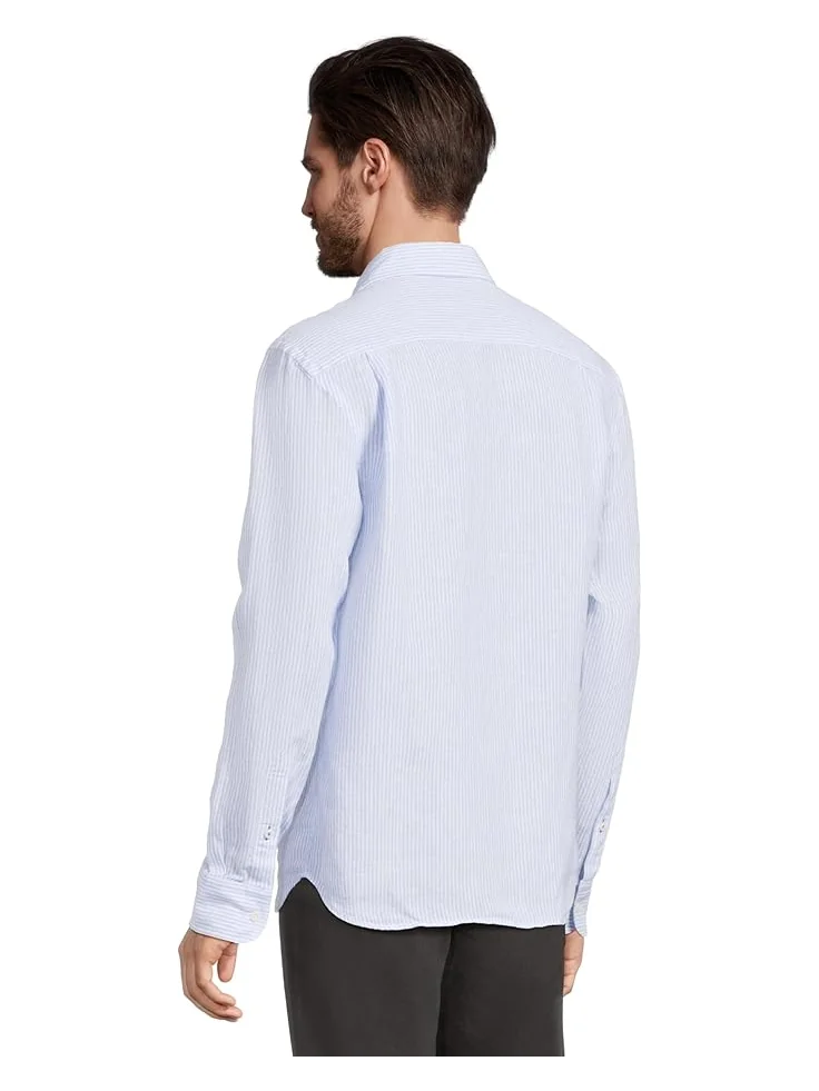 Рубашка Faherty Laguna Linen Shirt, цвет Summer Classic Stripe — 3
