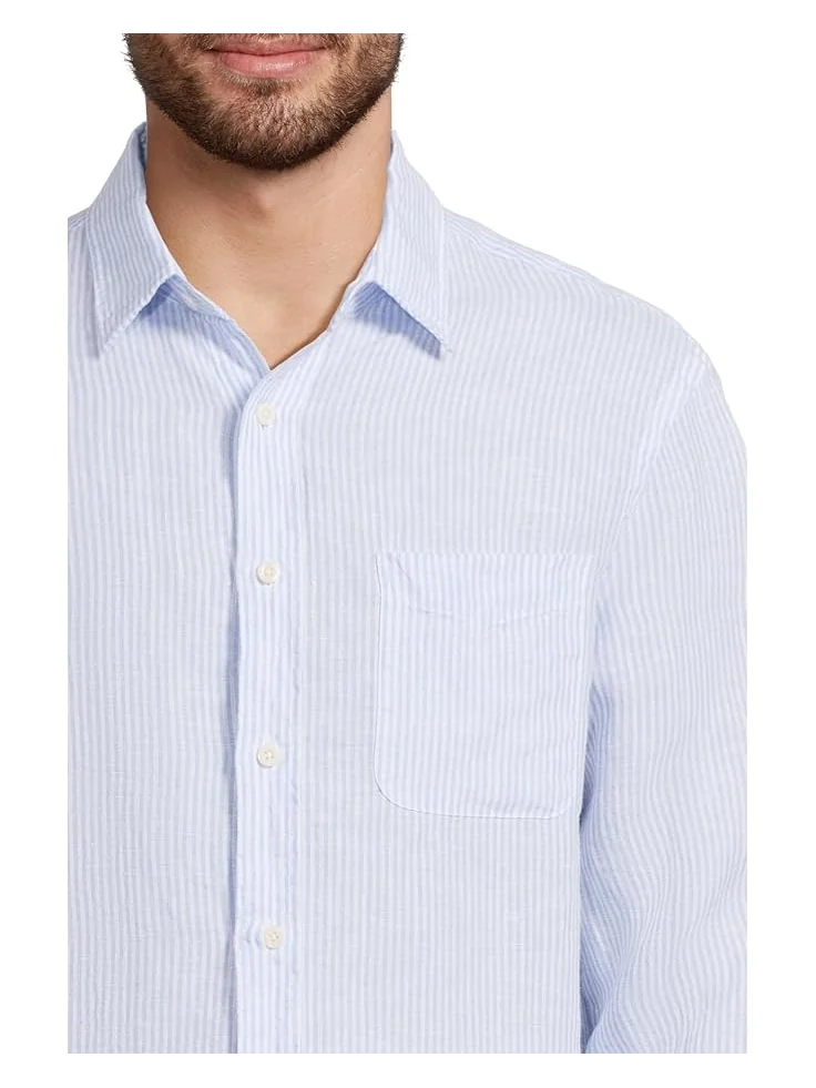 Рубашка Faherty Laguna Linen Shirt, цвет Summer Classic Stripe — 4