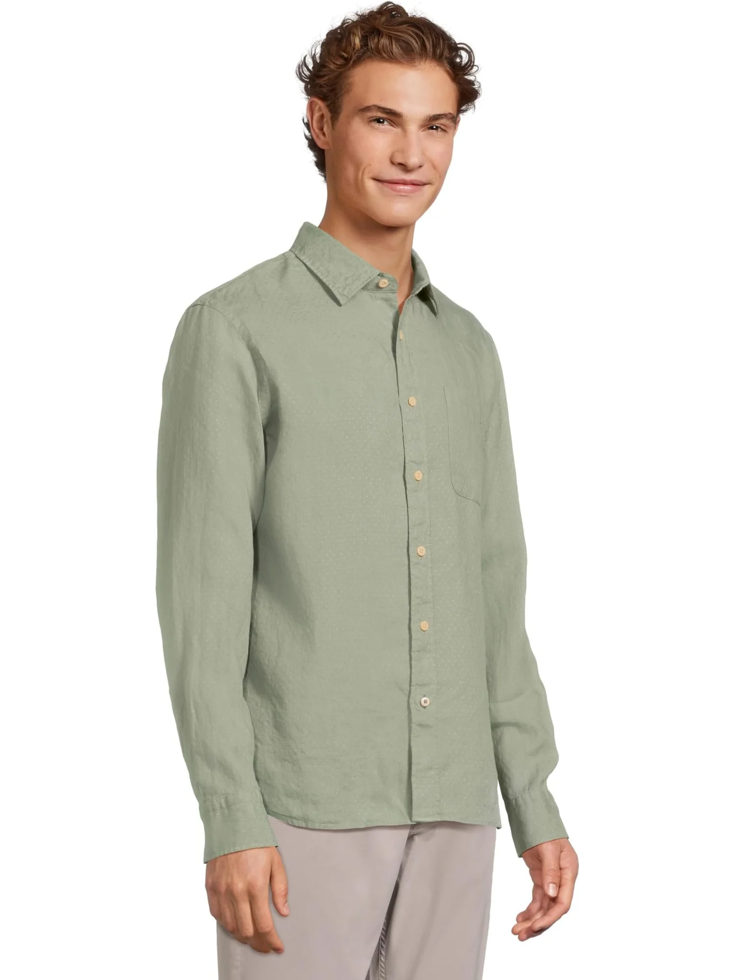 Рубашка Faherty Laguna Linen Shirt, цвет Fairfield Dobby — 2
