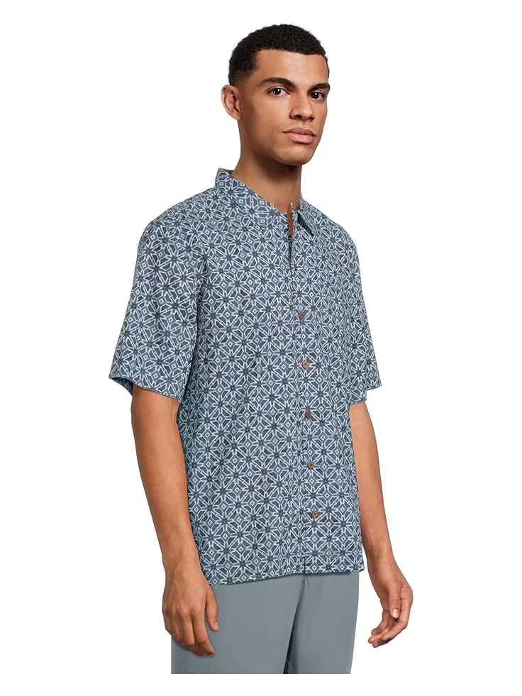 Рубашка L.L.Bean Tropics Shirt Short Sleeve Traditional Fit Print Shirt, цвет Mariner Geo — 2