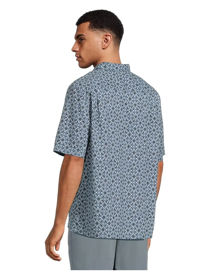 Рубашка L.L.Bean Tropics Shirt Short Sleeve Traditional Fit Print Shirt, цвет Mariner Geo — 3