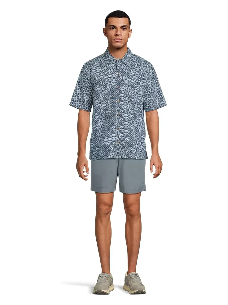 Рубашка L.L.Bean Tropics Shirt Short Sleeve Traditional Fit Print Shirt, цвет Mariner Geo — 5