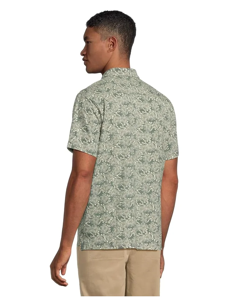Рубашка L.L.Bean Lakewashed Performance Button Front Shirt Short Sleeve Traditional Fit Print — 3
