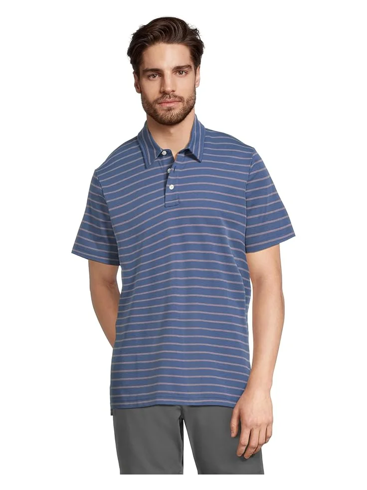 Рубашка поло L.L.Bean Comfort Stretch Performance Short Sleeve Polo, Slightly Fitted, Stripe — 1