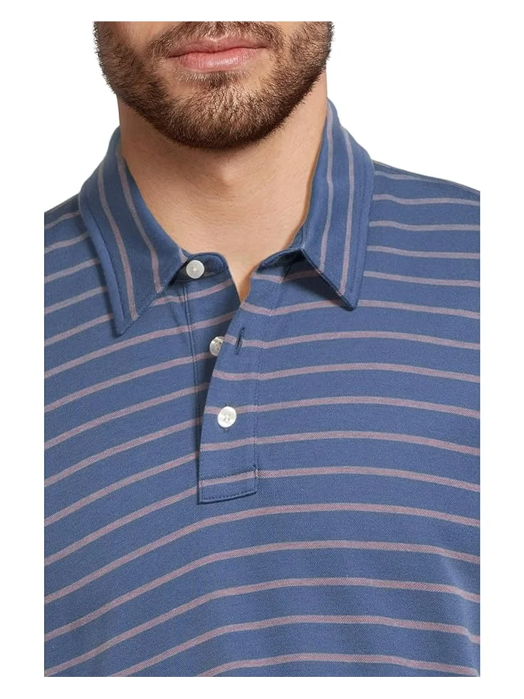 Рубашка поло L.L.Bean Comfort Stretch Performance Short Sleeve Polo, Slightly Fitted, Stripe — 4