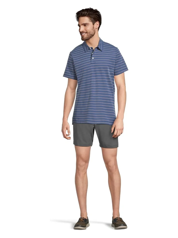 Рубашка поло L.L.Bean Comfort Stretch Performance Short Sleeve Polo, Slightly Fitted, Stripe — 5