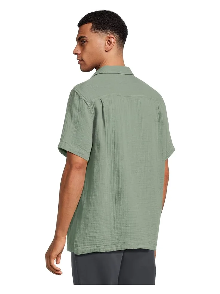 Рубашка L.L.Bean Vacationland Gauze Shirt Short Sleeve, Slightly Fitted — 3