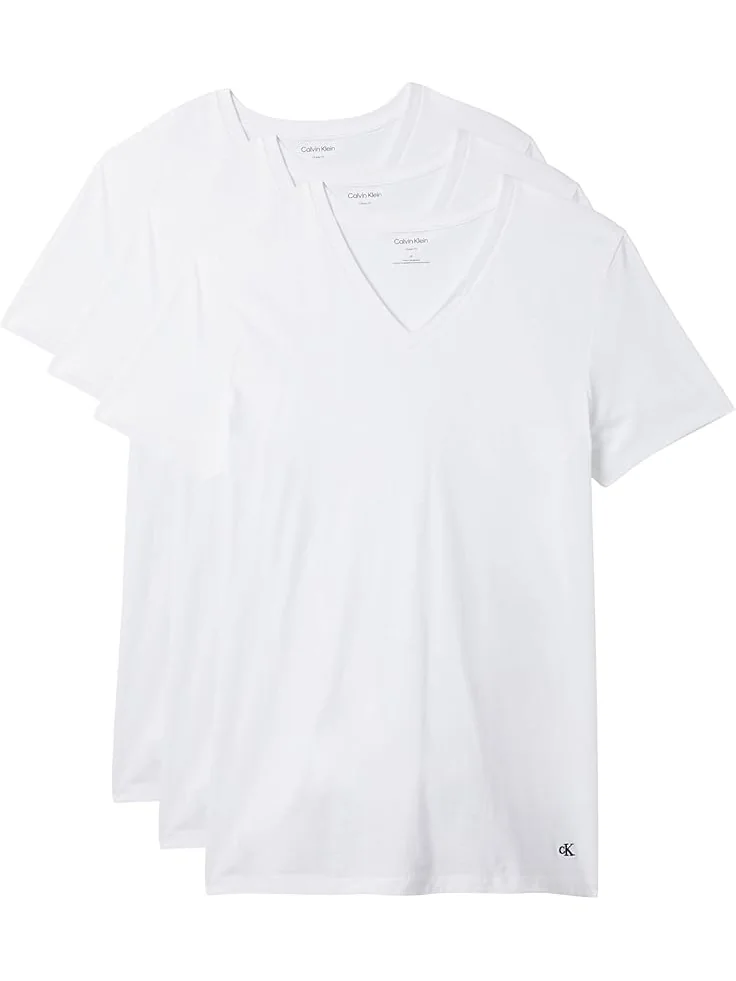 Футболка Calvin Klein Underwear Cotton Classics 3-pack V-neck T-shirt — белый