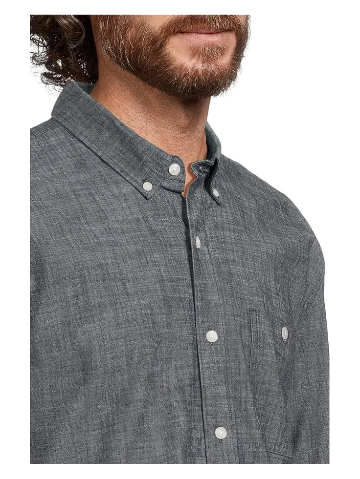 Рубашка L.L.Bean Comfort Stretch Chambray Shirt, Traditional Untucked Fit, Long-Sleeve — 4