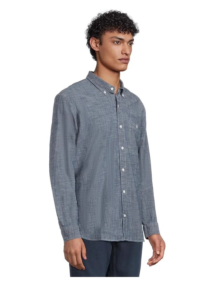 Рубашка L.L.Bean Comfort Stretch Chambray Shirt, Traditional Untucked Fit, Long-Sleeve — 2