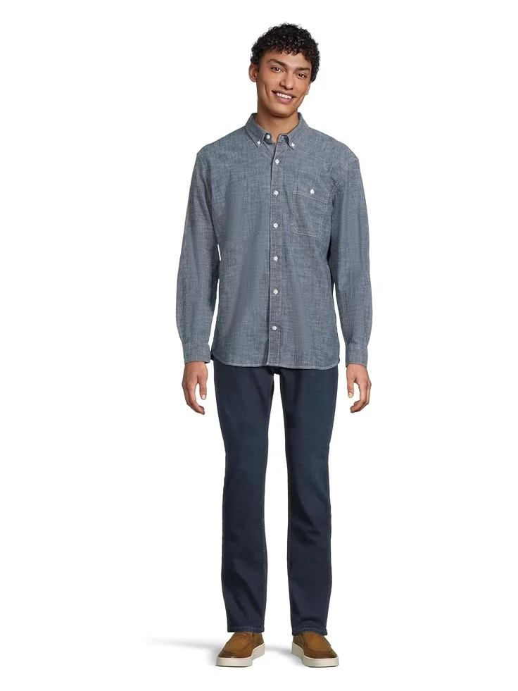 Рубашка L.L.Bean Comfort Stretch Chambray Shirt, Traditional Untucked Fit, Long-Sleeve — 5