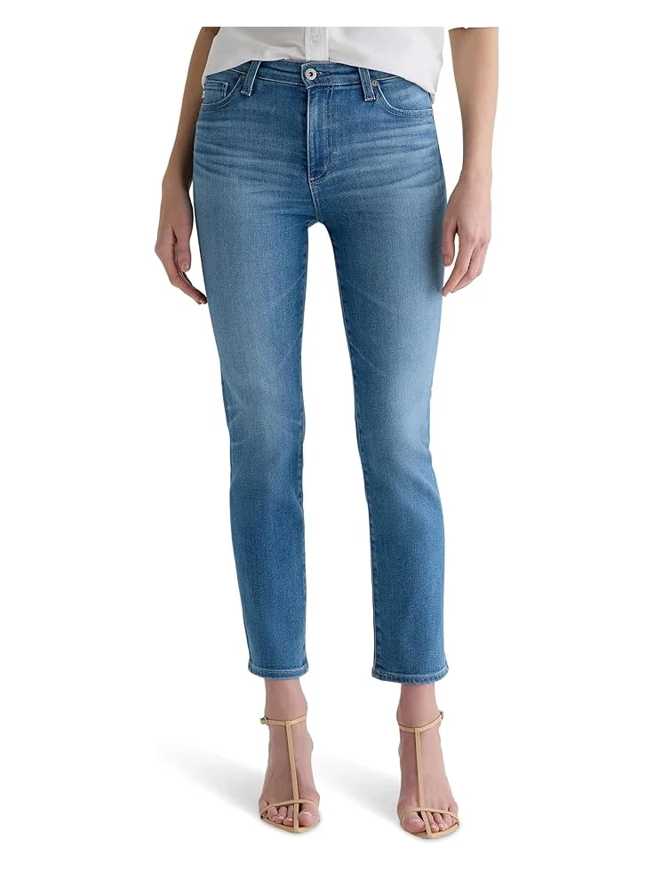 Джинсы AG Jeans Prima Low Rise Cigarette Ankle Jeans in Atlantis — синий