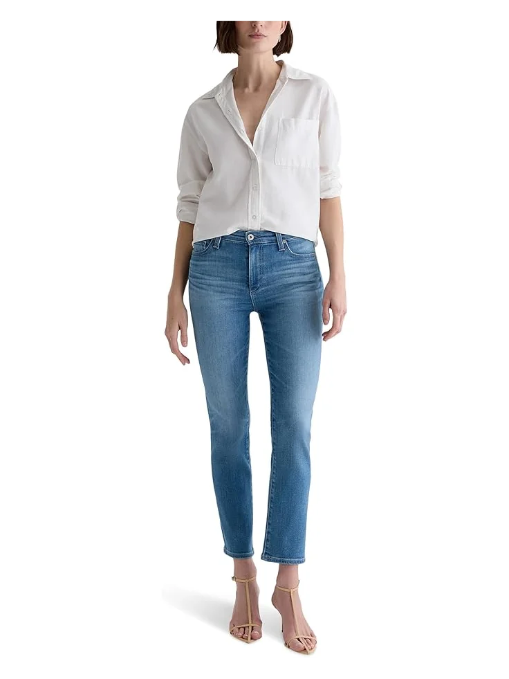 Джинсы AG Jeans Prima Low Rise Cigarette Ankle Jeans in Atlantis — 6