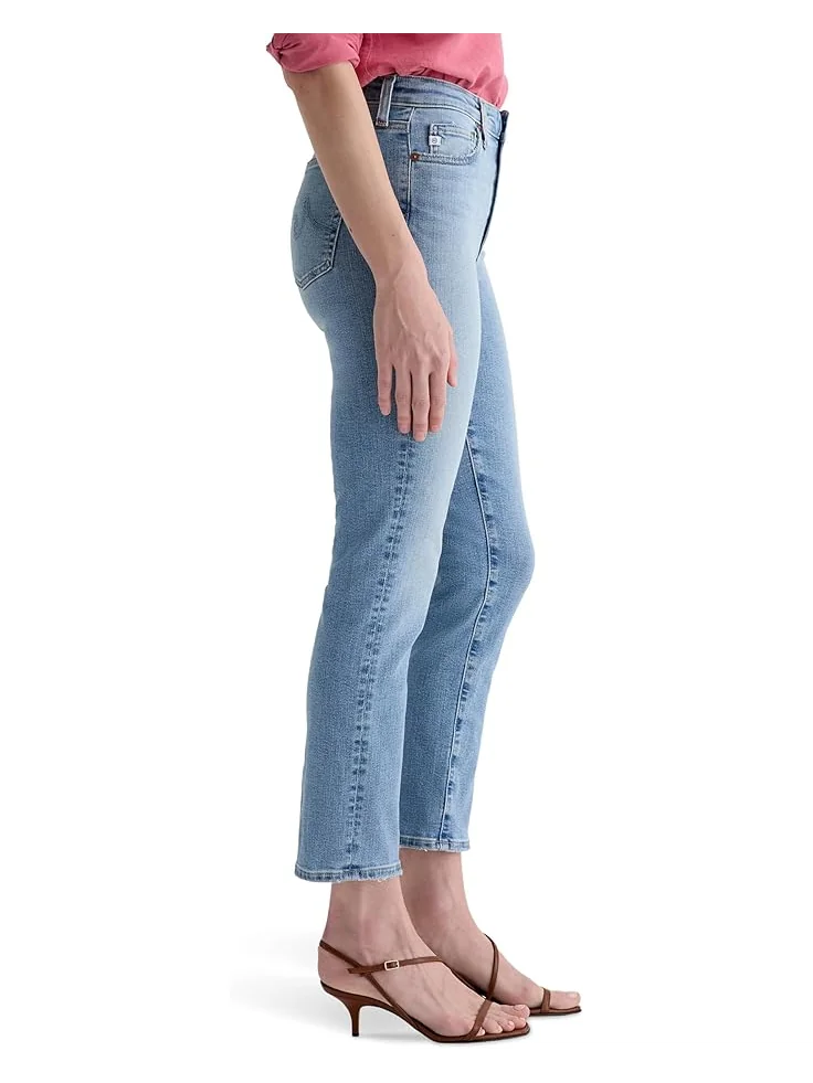 Джинсы AG Jeans Mari Mid-Rise Slim Straight Crop Jeans in Marina Blue — 2