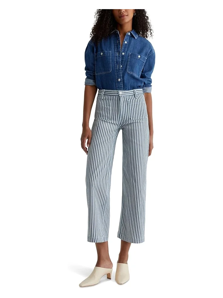 Брюки AG Jeans Kassie Mid Rise Wide Leg Crop — 5