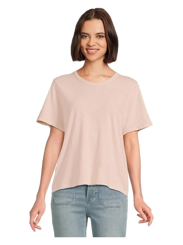 Футболка Faherty Sunwashed Essential Tee, цвет Peach Whip — розовый
