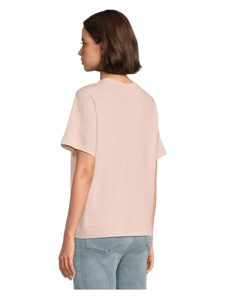 Футболка Faherty Sunwashed Essential Tee, цвет Peach Whip — 3