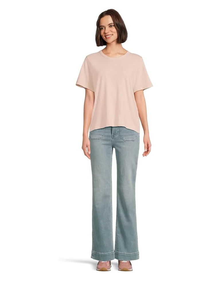Футболка Faherty Sunwashed Essential Tee, цвет Peach Whip — 5