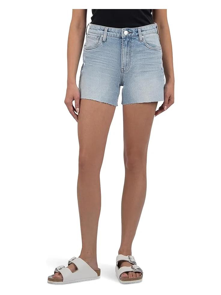 Шорты KUT from the Kloth Jane High-Rise Long Shorts With Raw Hem — 2