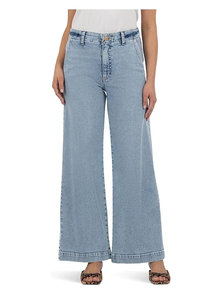 Джинсы KUT from the Kloth Jean High Rise Wide Leg With Trouser Pocket — 1