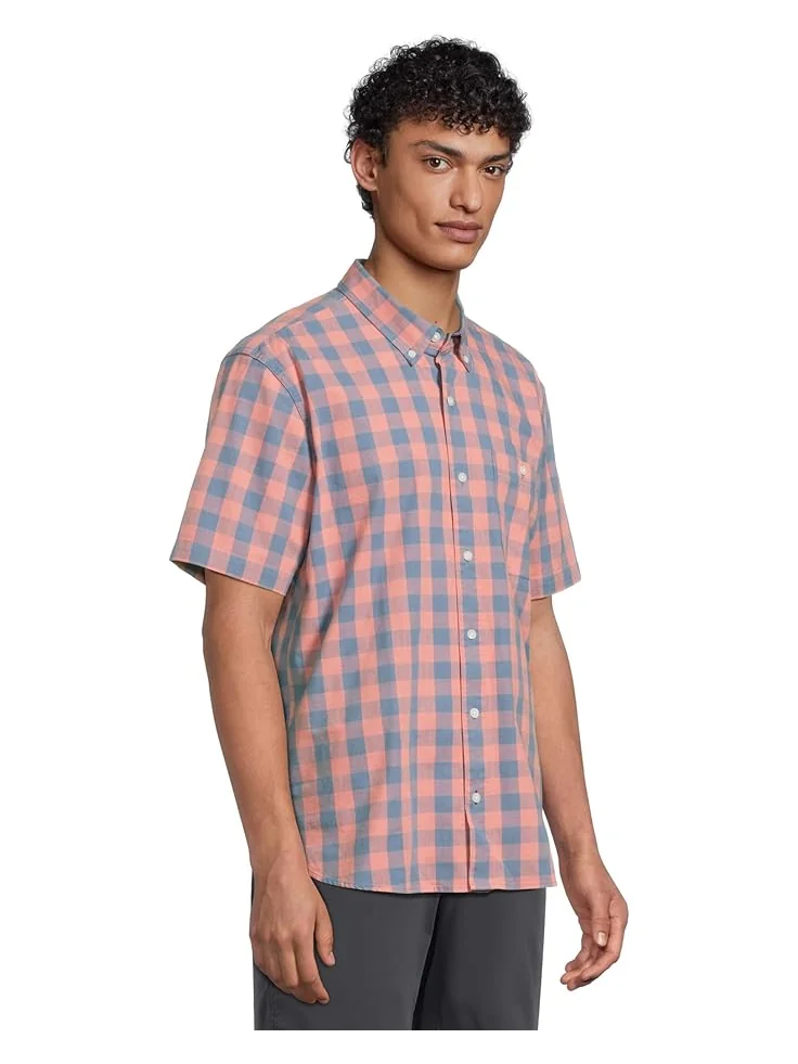 Рубашка L.L.Bean Comfort Stretch Chambray Shirt Short Sleeve Traditional Fit Plaid — 2