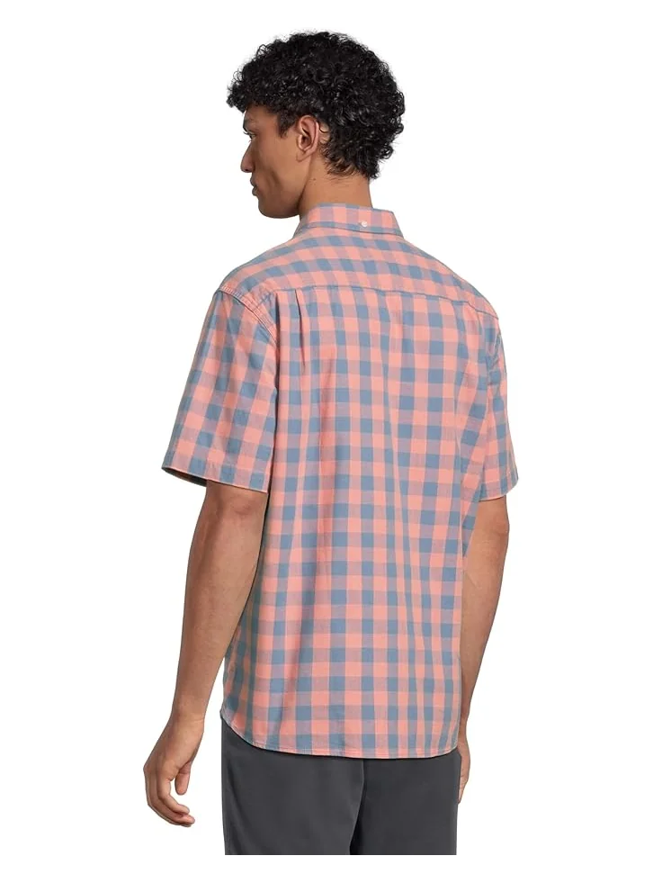 Рубашка L.L.Bean Comfort Stretch Chambray Shirt Short Sleeve Traditional Fit Plaid — 3
