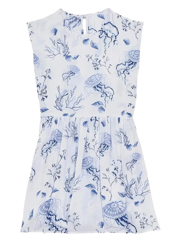 Платье Vilebrequin Kids Dress Medusa & Shells — белый