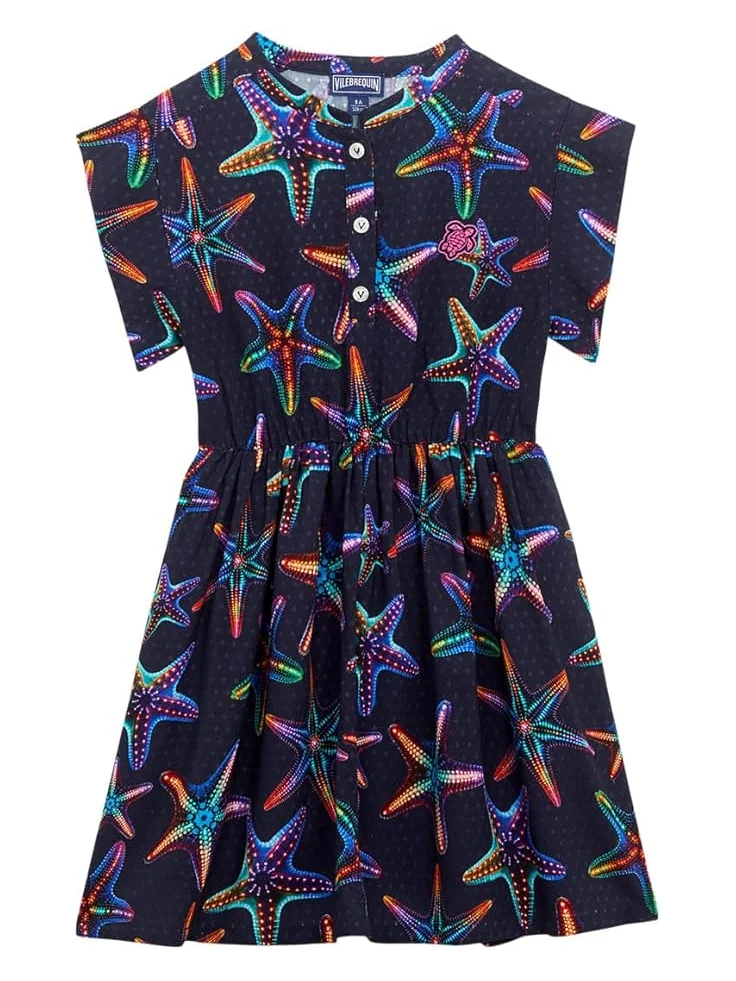 Платье Vilebrequin Kids Viscose Long Dress Disco Stars — синий