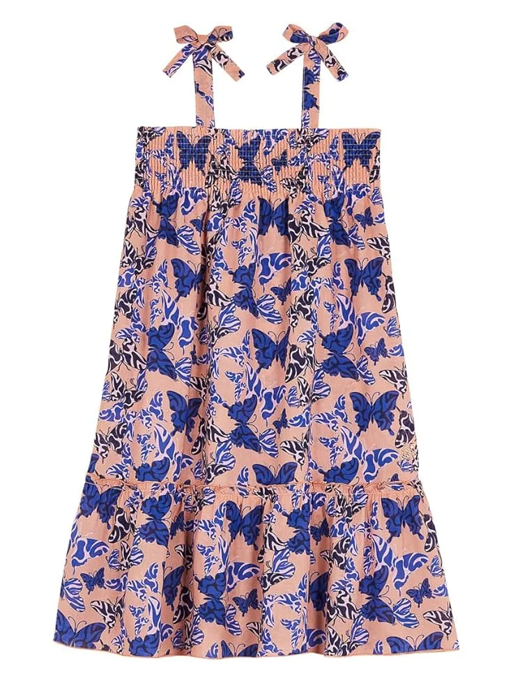 Платье Vilebrequin Kids Organic Cotton Voile Dress Disco Butterfly — розовый