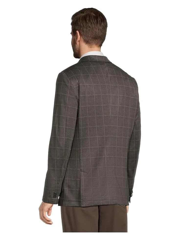 Мужской пиджак Johnston & Murphy XC Flex Unlined Plaid Knit — 3