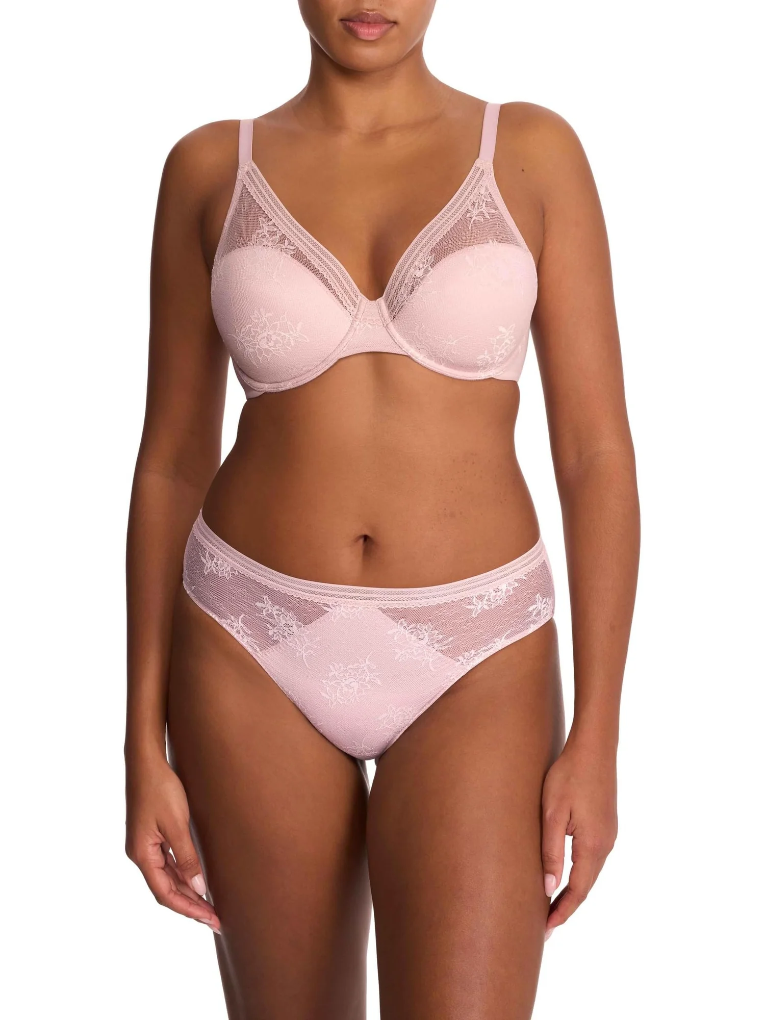Бюстгальтер Natori Love Lace Full Coverage Plunge T-Shirt Bra — 1