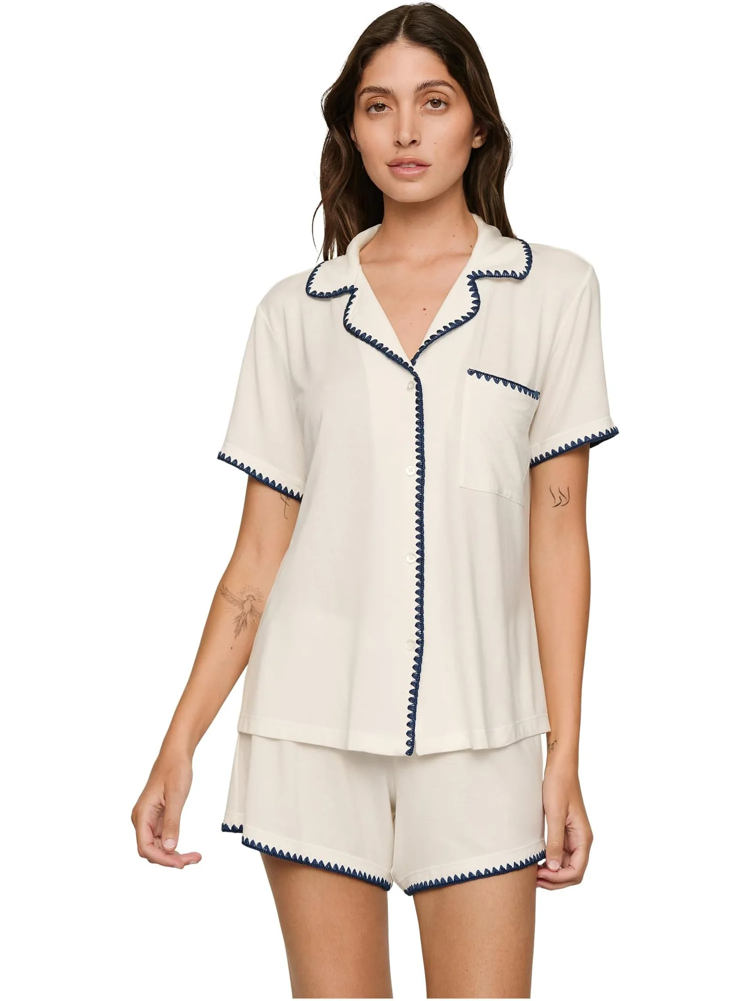 Пижама Eberjey Frida Relaxed Shorts Pj Set — 1