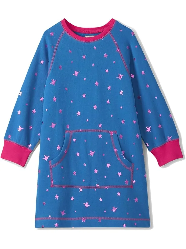 Платье Hatley Kids Sweatshirt Dress — синий