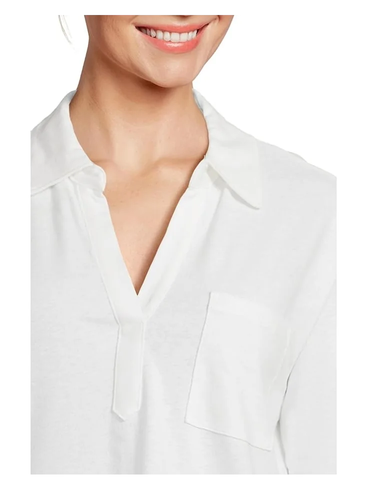 Футболка L.L.Bean Cotton Linen Tee Splitneck — 4