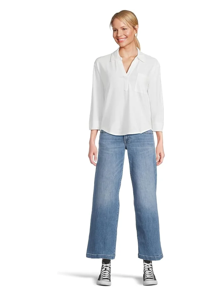 Футболка L.L.Bean Cotton Linen Tee Splitneck — 5