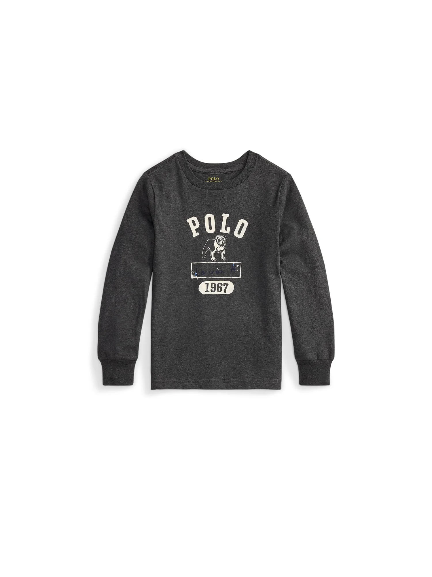 Футболка Polo Ralph Lauren Kids Cotton Jersey Graphic Long Sleeve Tee — фиолетовый