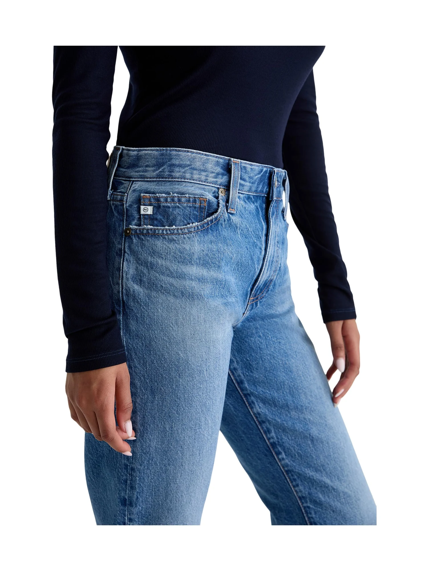 Джинсы AG Jeans The Boyfriend Mid Rise Relaxed Fit In Candid — 3