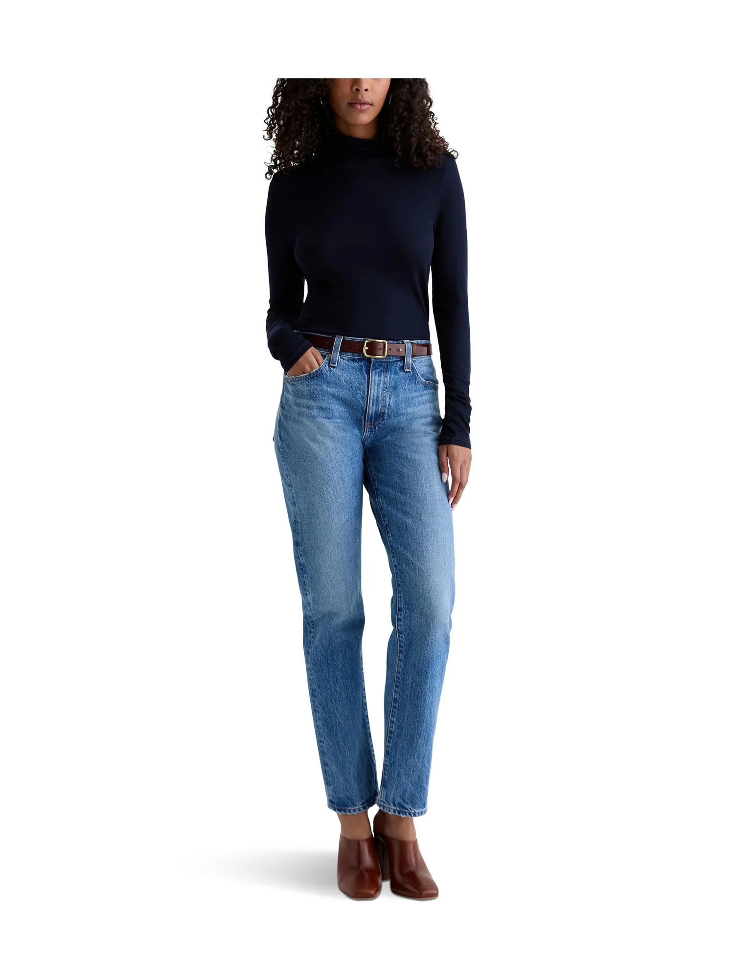 Джинсы AG Jeans The Boyfriend Mid Rise Relaxed Fit In Candid — 4