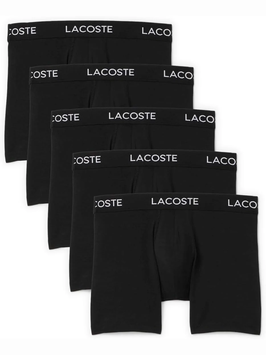 Мужские хлопковые трусы-боксеры, 5 пар Lacoste — 1