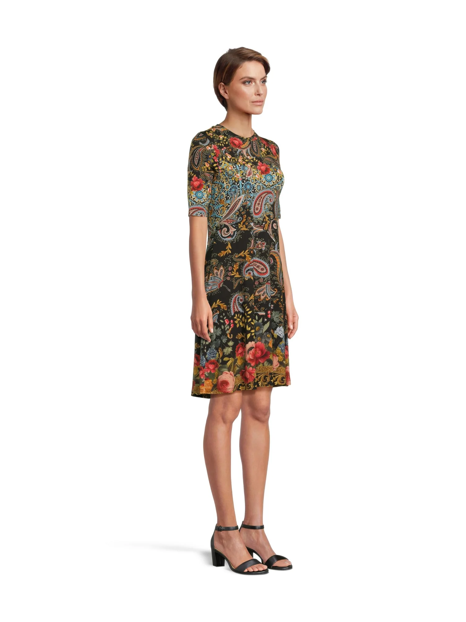 Платье Johnny Was The Janie Favorite Elbow Sleeve Mock Neck Dress — 2