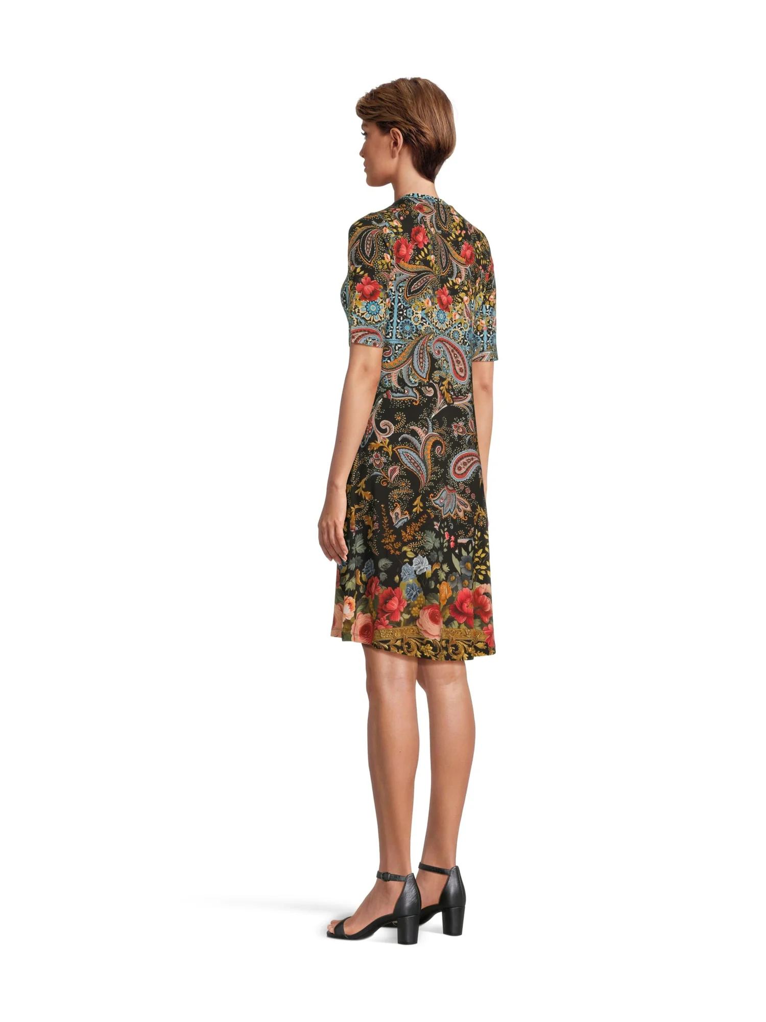 Платье Johnny Was The Janie Favorite Elbow Sleeve Mock Neck Dress — 3