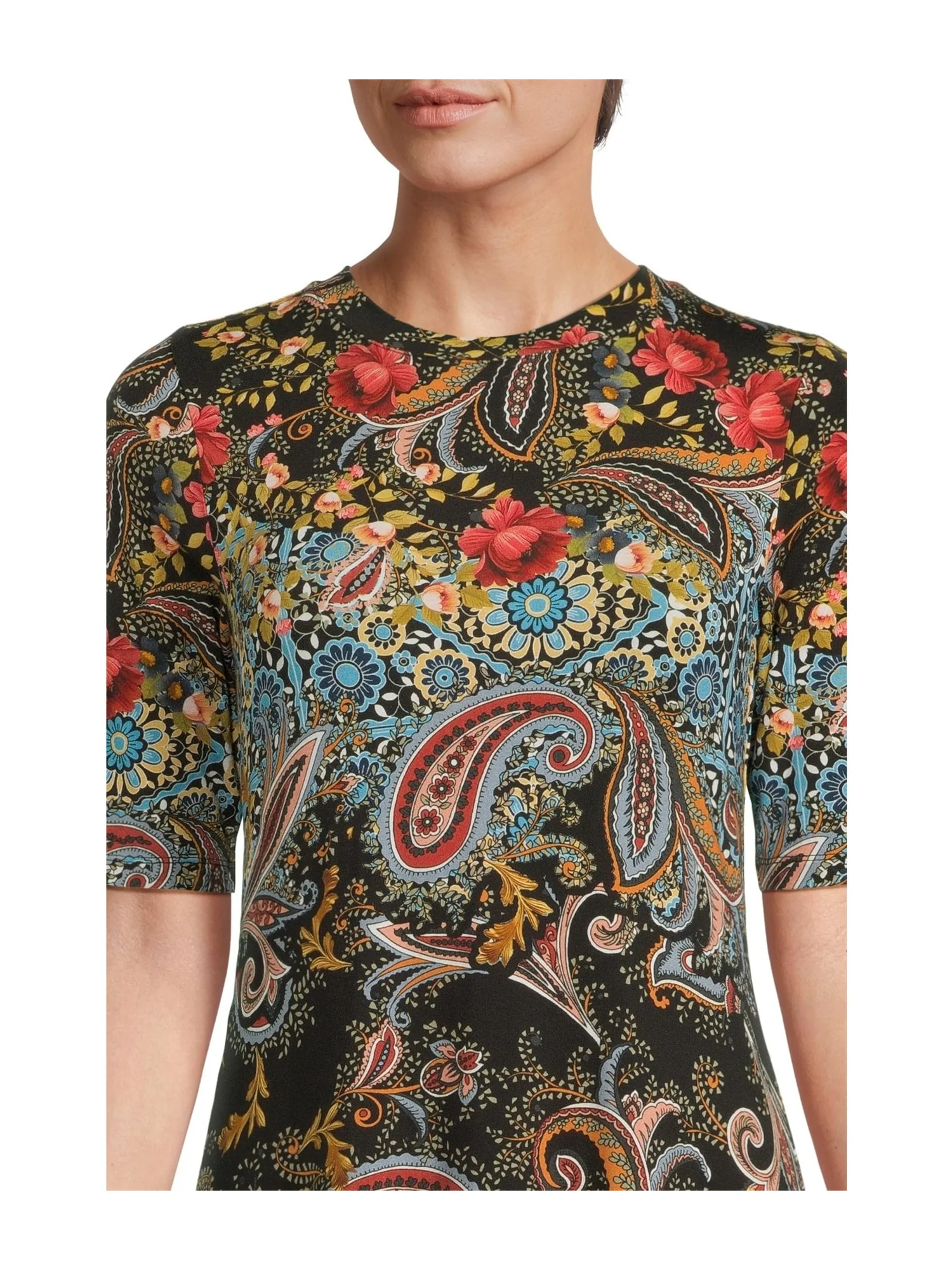 Платье Johnny Was The Janie Favorite Elbow Sleeve Mock Neck Dress — 4