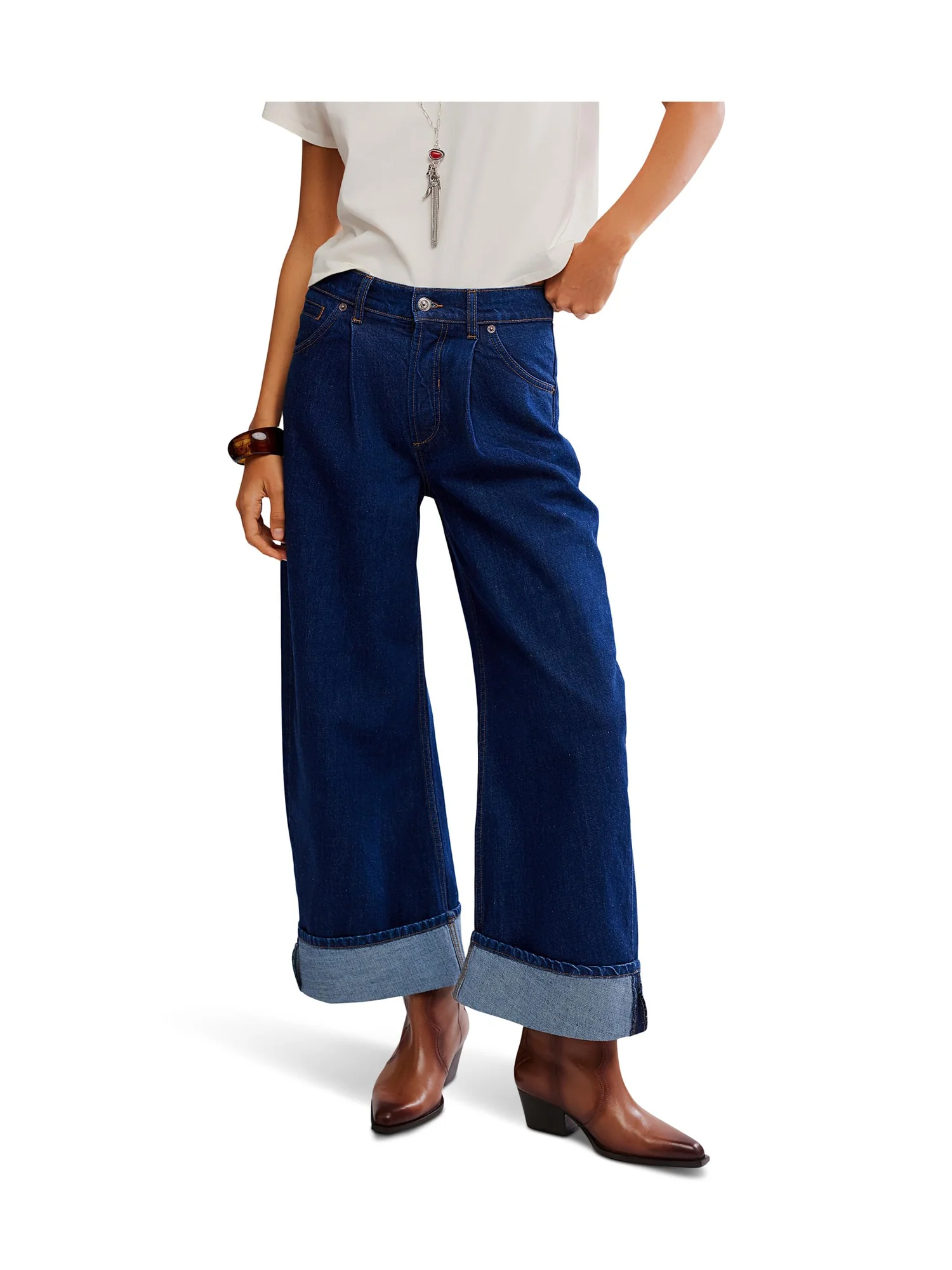 Джинсы Free People Alia Wide Leg, цвет Hawthorne — 1