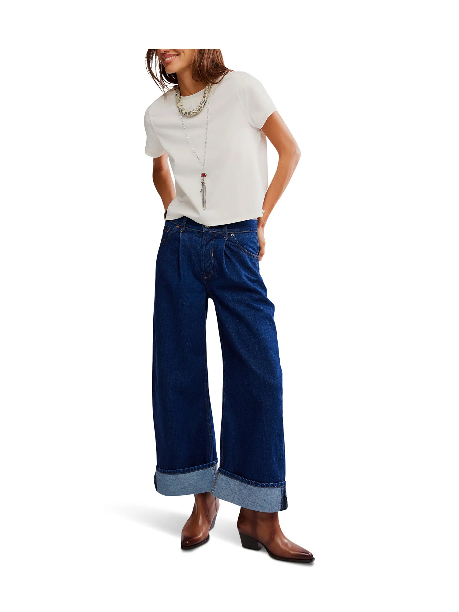 Джинсы Free People Alia Wide Leg, цвет Hawthorne — 5