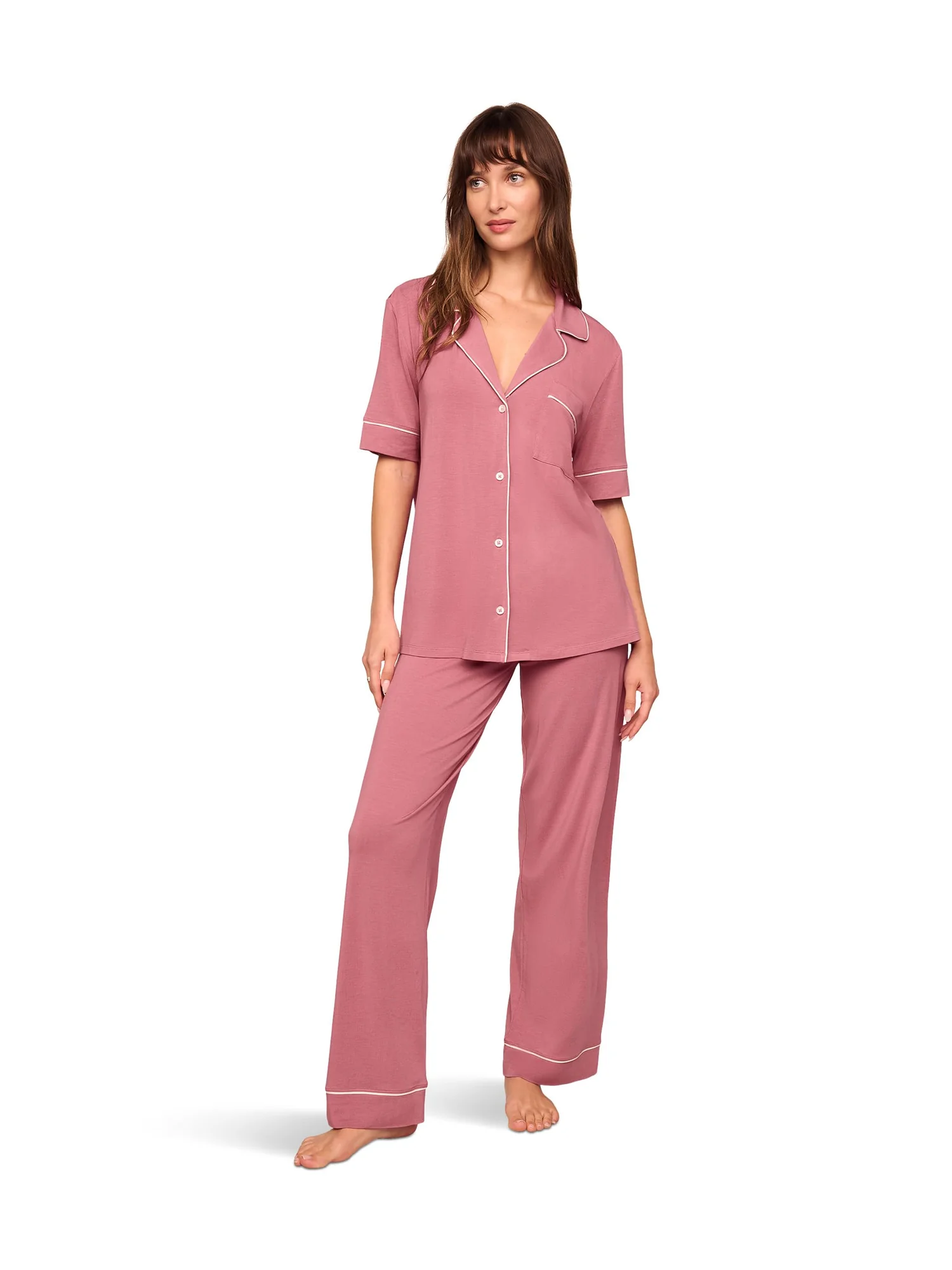 Пижама Eberjey Gisele Short Sleeve Pant PJ Set — 1