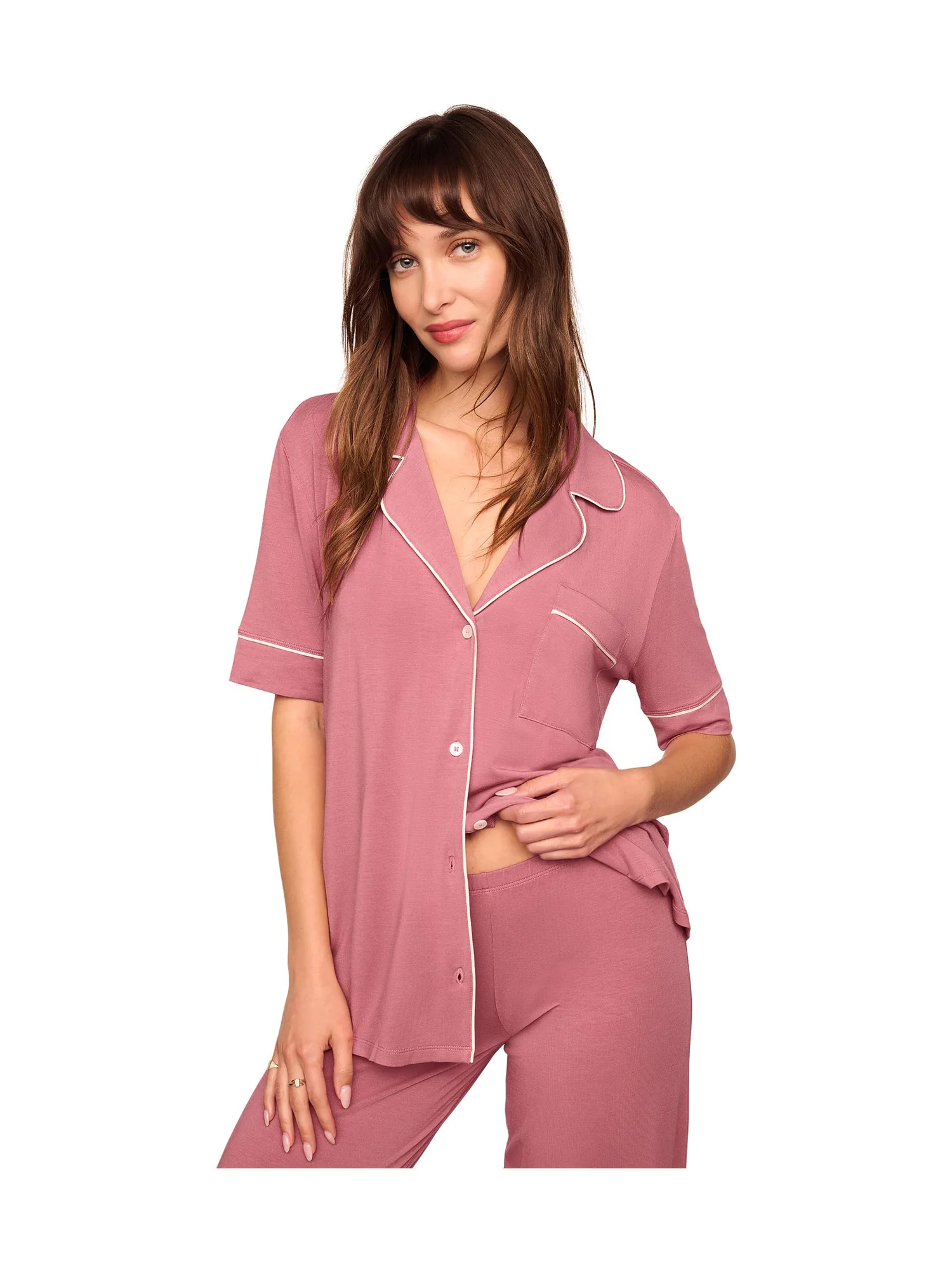 Пижама Eberjey Gisele Short Sleeve Pant PJ Set — 3