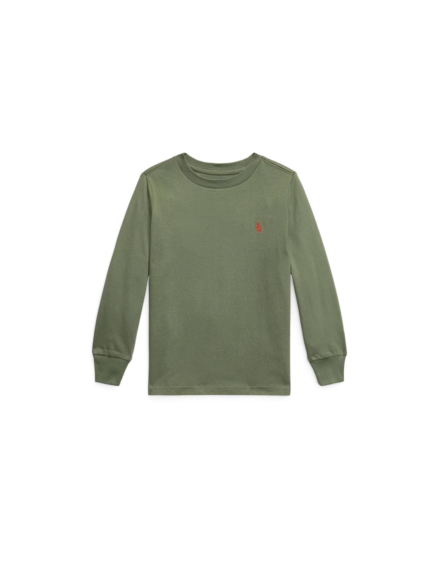 Футболка Polo Ralph Lauren Kids Cotton Jersey Long Sleeve Tee — зеленый